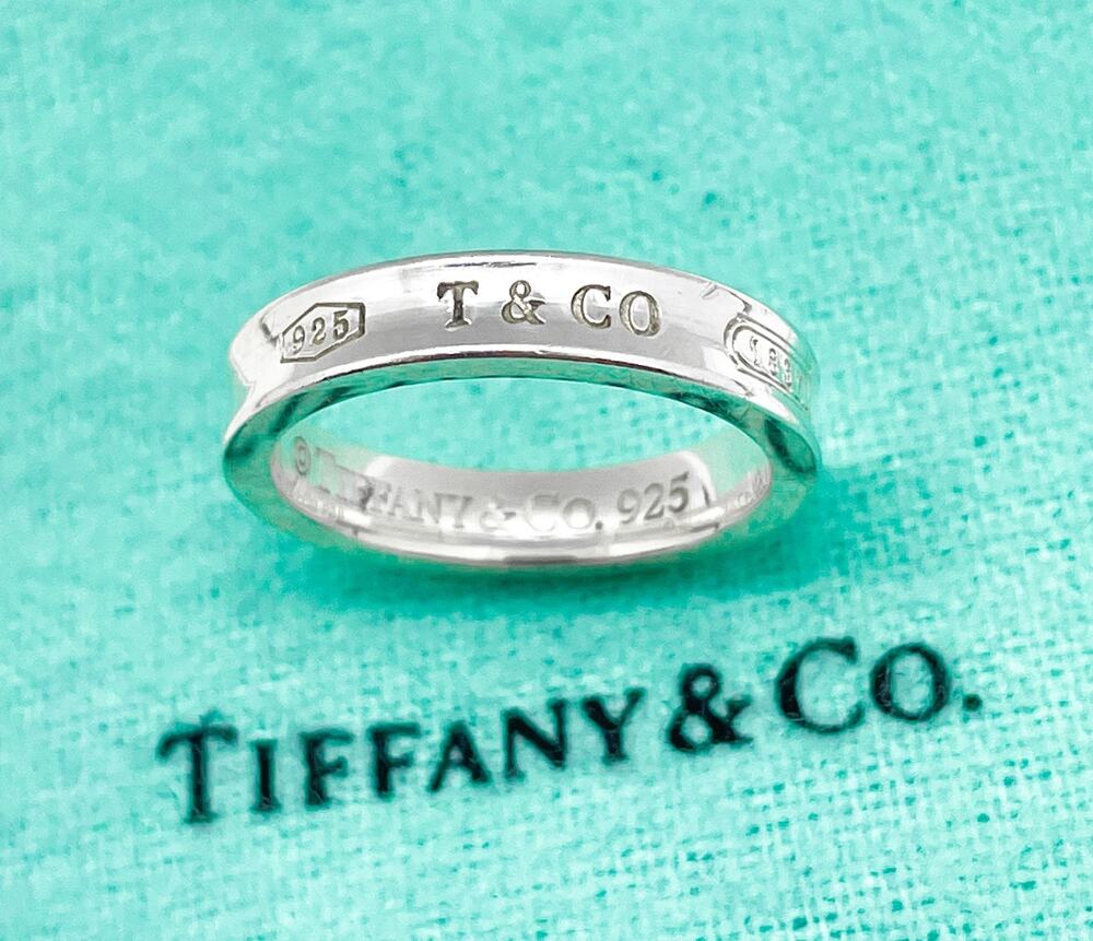 Tiffany & Co. 1837 Thin Band Ring Sterling Silver Size 5.75
